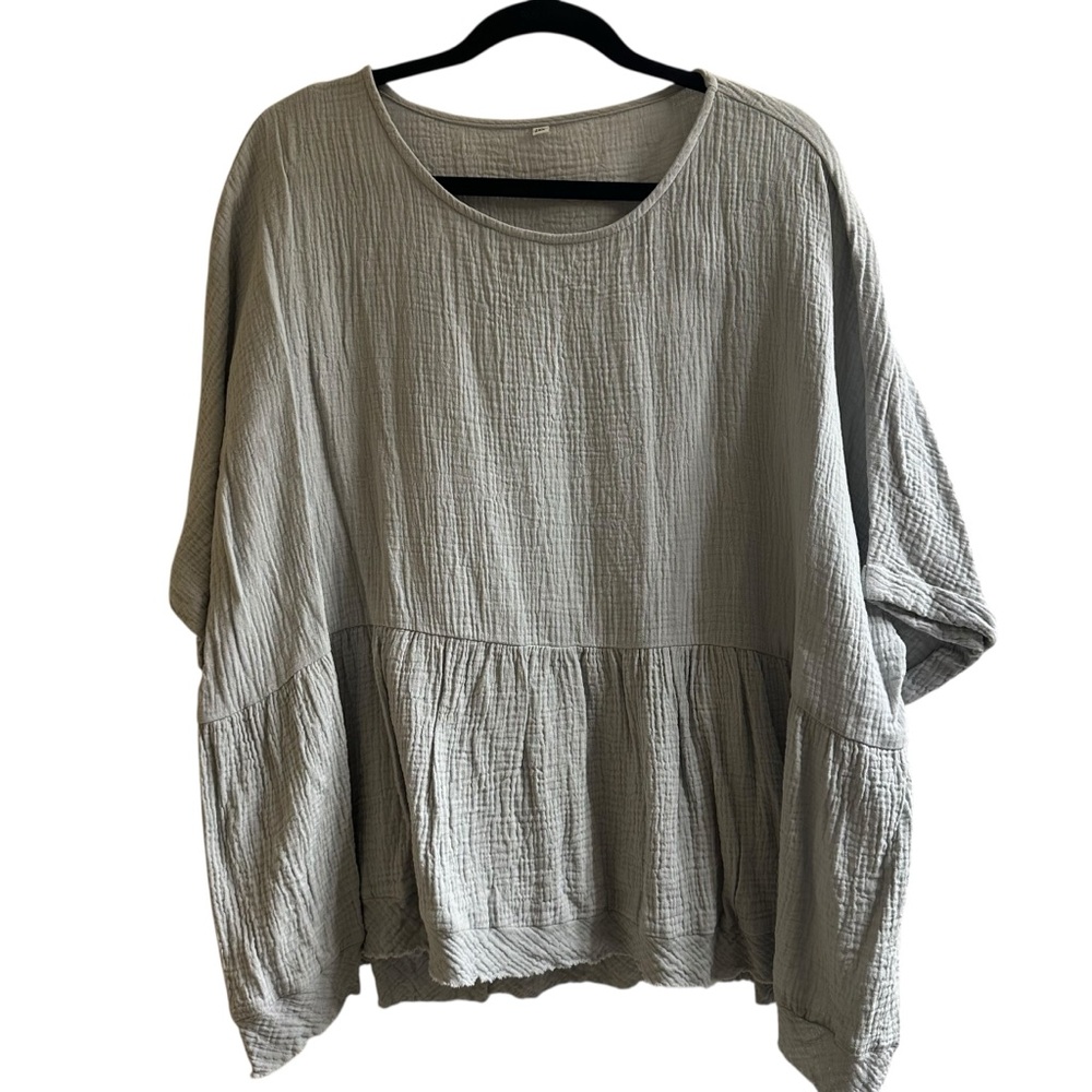 Elegant Light Green Textured Blouse